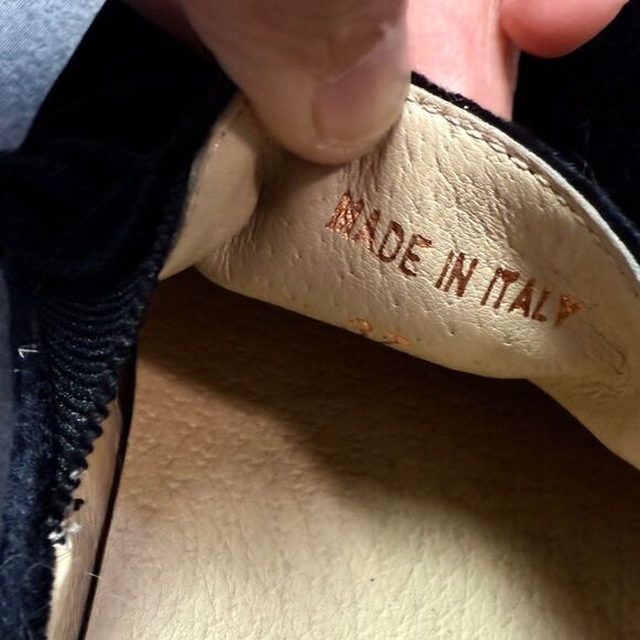 M. Gemi Black Velvet Slide on Sneakers - Picture 6 of 8